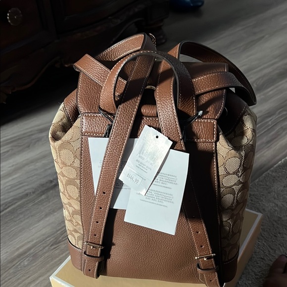 Coach Brown and Tan Signature Bucket Bag - Picture 1 of 4
